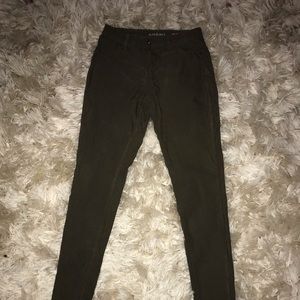 Olive Green Denim Jeans